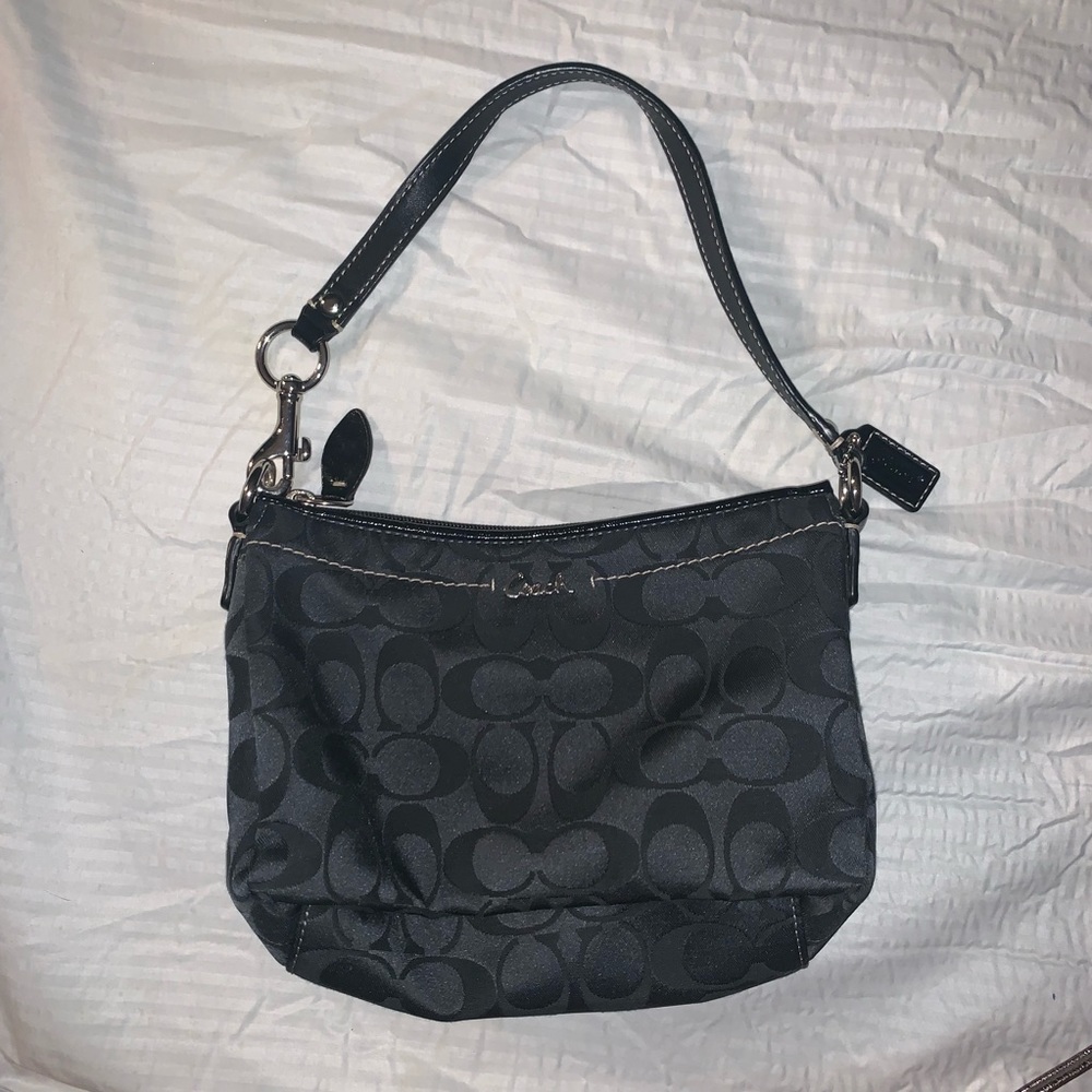 Coach black shoulder bag small